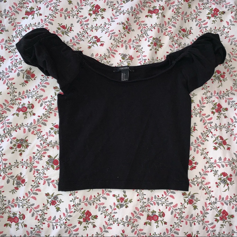 Cropped off the shoulder top